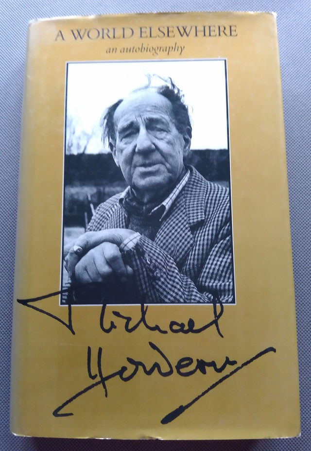 A WORLD ELSEWHERE an autobiography Hardback copy signed by Michael Hordern ISBN: 1854791885