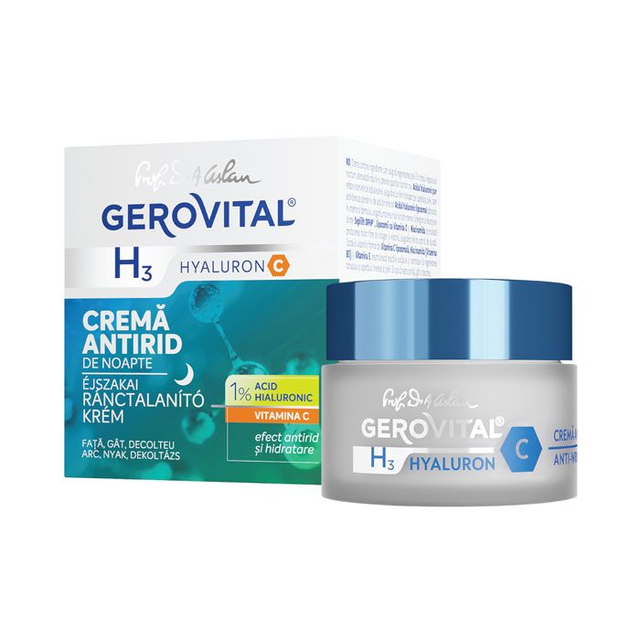 Gerovital Hyaluron C - Anti-rimpel nachtcrème met hyaluronzuur 1%