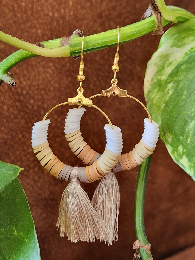 Boucles d&#039;oreilles perles Heishi