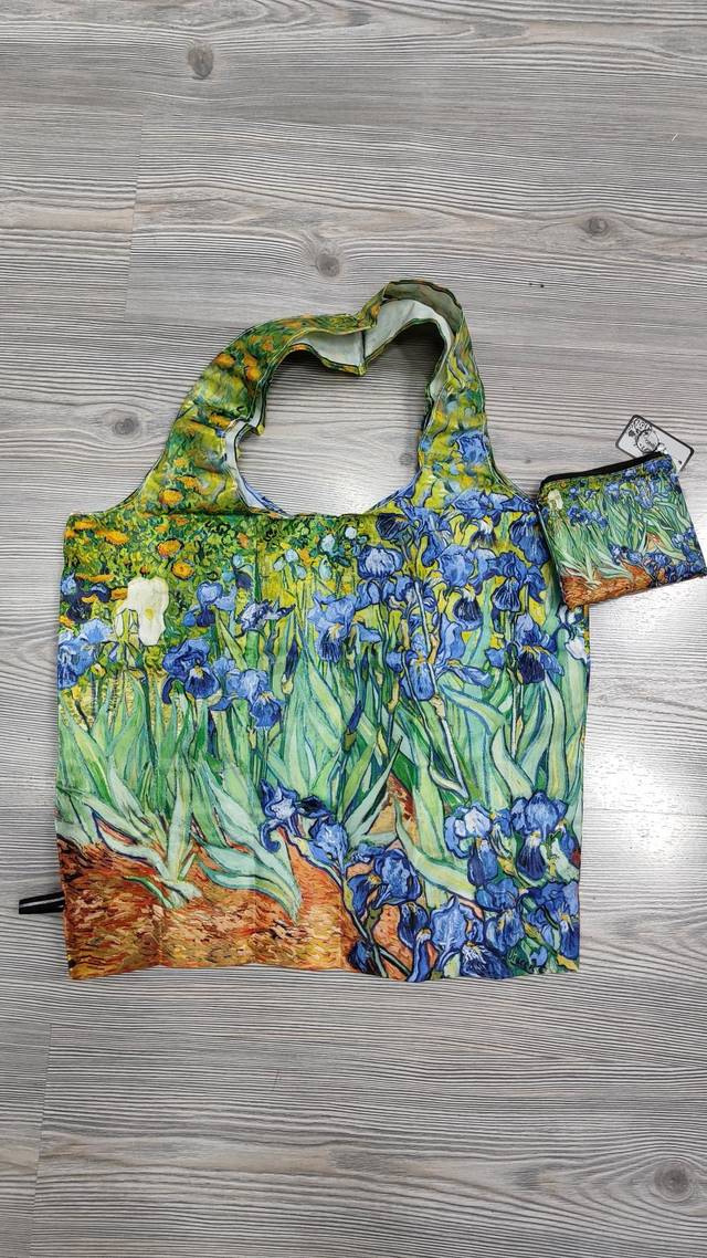 Borsa shopper tascabile Iris di Vincent Van Gogh