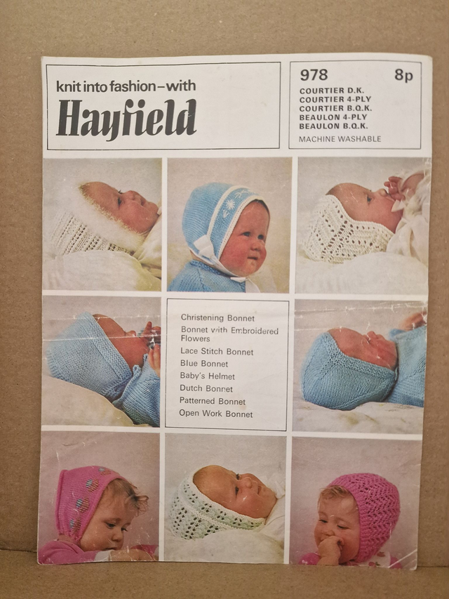 Hayfield Bonnets Knitting Pattern 978