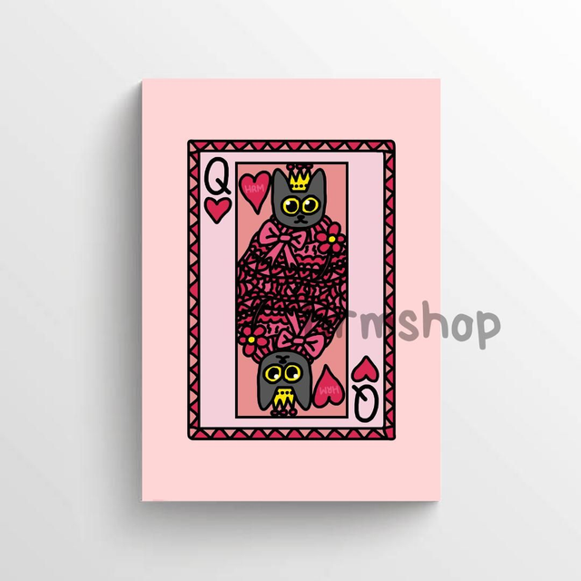 Queen of Cats Art Print 6x4" Unframed