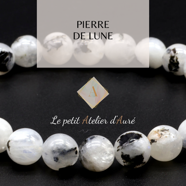 Pierre de Lune : Bracelet en pierres naturelles sur mesure
