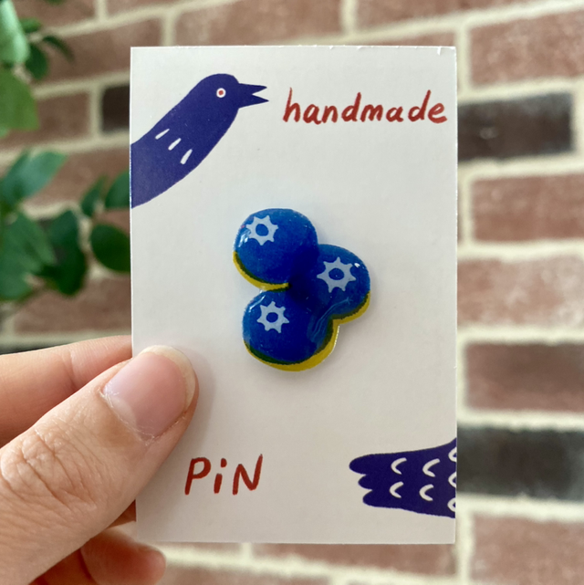 Handmade Blueberry Pin