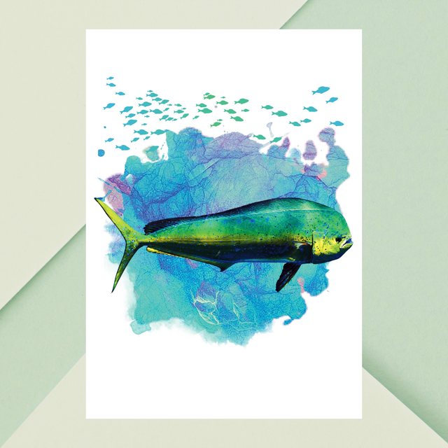  Impression Artistique de Mahi-mahi pour les Amoureux de l'Océan / Mahi-mahi Art Print for Ocean Lovers : Décoration Murale Aquatic