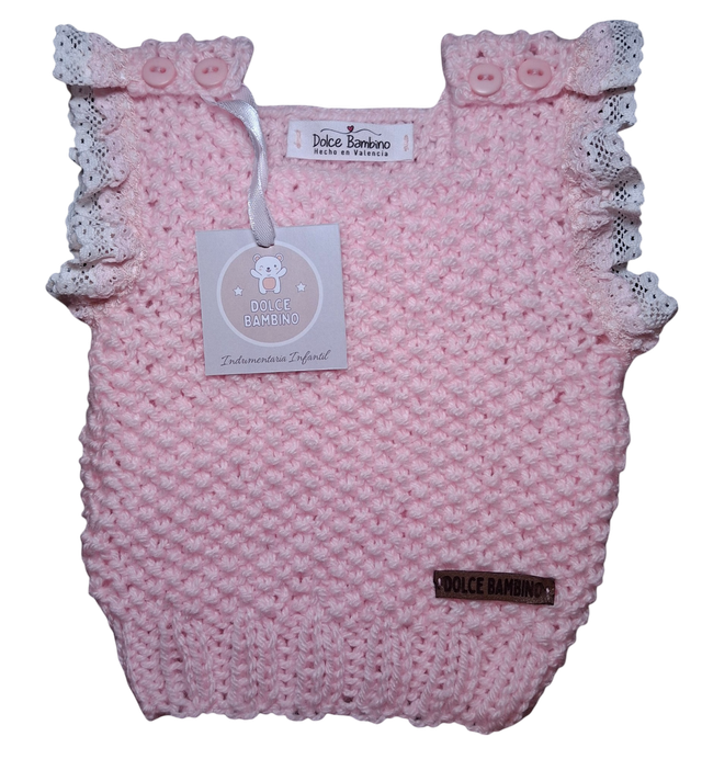 Peto de lana con encaje talle 2