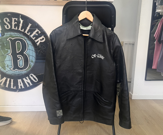 Off White jacket in vera pelle size M pre-owned
