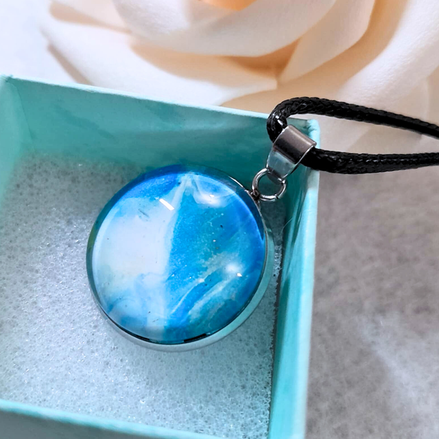 ICEBERG - Collier - Argenté, cordon noir