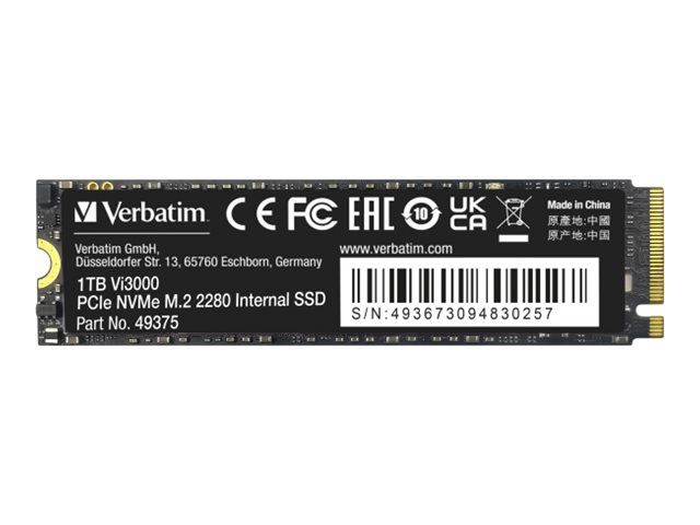  Verbatim Vi3000 - SSD - High Endurance - 1 TB - NVMe - interno - M.2 2280 - PCIe 3.0 x4