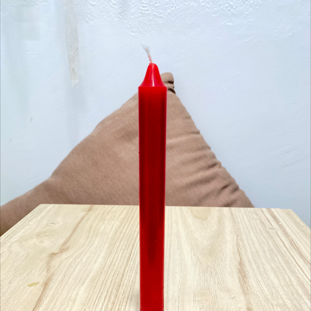 Vela roja candelabro