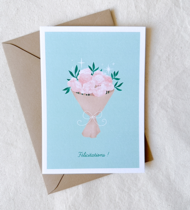 Carte Félicitations bouquet