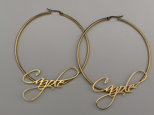 Créoles CAGOLE en acier inoxydable 70mm