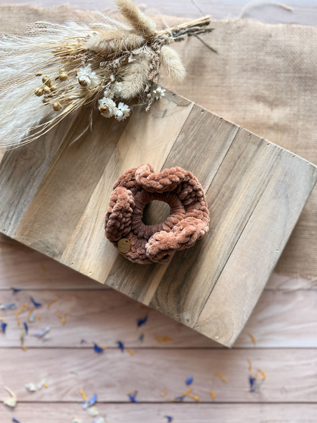 Chouchou tout doux brun clair