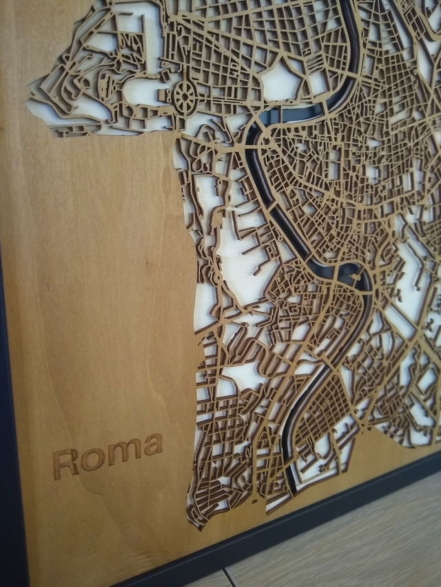 B03 – Carte de Rome 3D – Décoration Murale