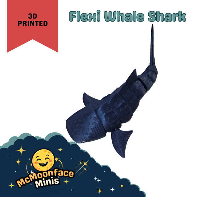 Flexi Whale Shark Articulated Figurine | Wiggling Sea Life Fidget Toy