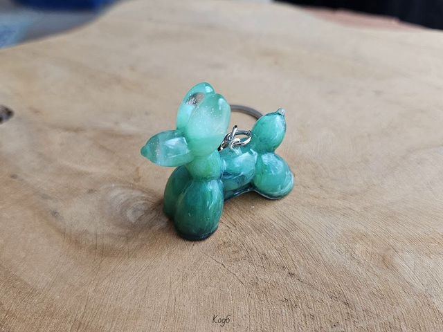 Ballonhondje Green Marble (K096)