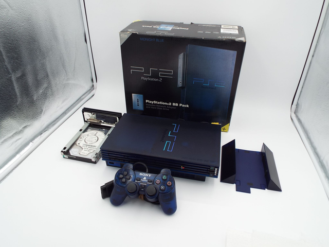 PS2ソフト　インフィニティプラス (状態：箱状態難) PlayStation 2 Midnight Black Skeleton SCPH-50000 Console