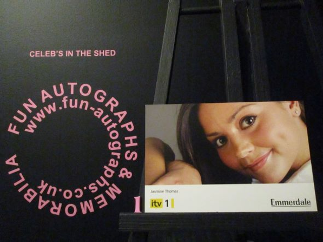 Jenna-Louise Coleman (Jasmine Thomas) Original Emmerdale Yellow &amp; Black Itv1 Logo Cast Card (1)(SEE PIC)