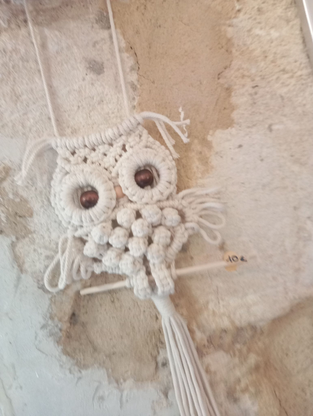 Petite chouette en macramé