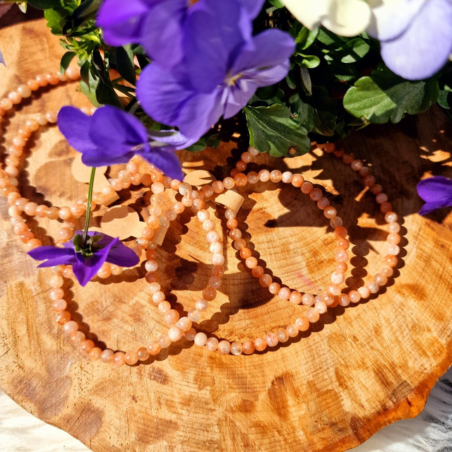 Sunstone 4mm Beaded Bracelet