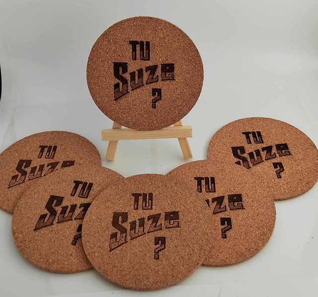 Lot de 6 dessous de verre en liège Suze – vintage / collector