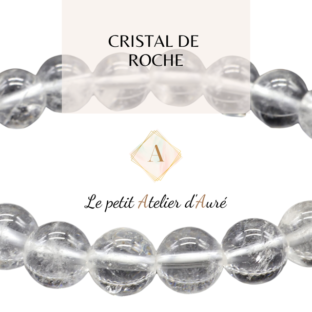 Cristal de Roche : Bracelet en pierres naturelles sur mesure