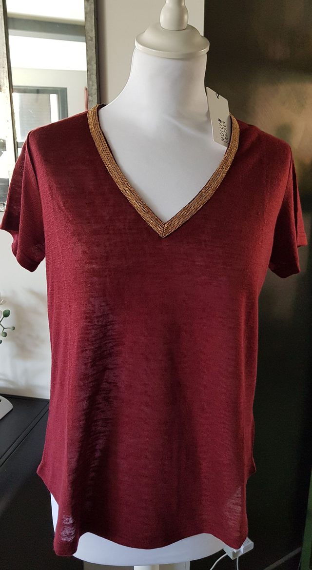 T-shirt flammé Molly Bracken Bordeaux