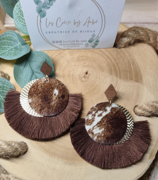 BO BIG BOHEME VACHE / MARRON /GOLD 0000103