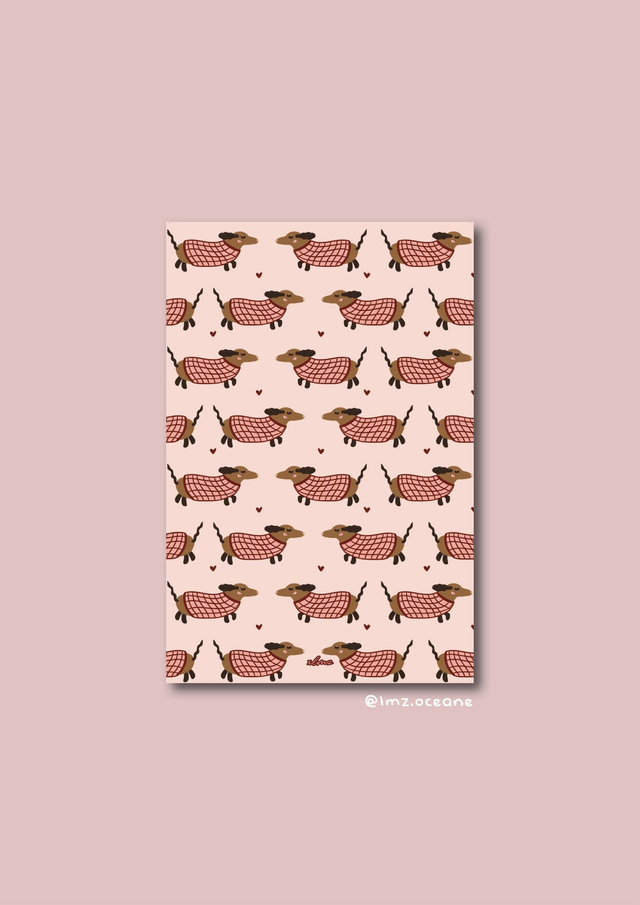 Carte A6 Motifs chiens 🌞