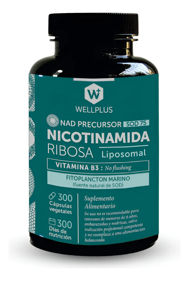 Nicotinamida Ribosa Liposomal 300 cápsulas – Energía Celular &amp; Longevidad