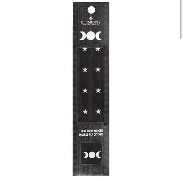 TRIPLE MOON WOODEN INCENSE ASH CATCHER