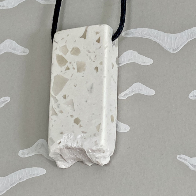 Acrylic - Rectangular copper pearl acrylic pendant with a raw edge - I used to be a kitchen worktop [046-0111]