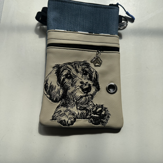 Dog Walking Bags - Dachshund Rough Haired Sketch