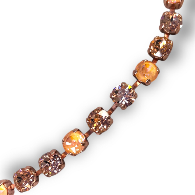 Armband DEVA KLASSIK SMALL Peach Mix, Apricot, Rosévergoldet