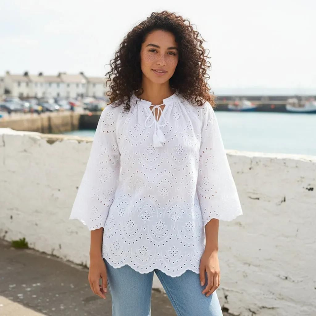 Broderie Anglaise Bohemian Blouse 