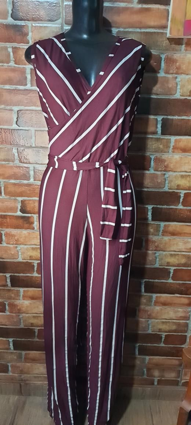 Macacão Listrado Vinho, T/M