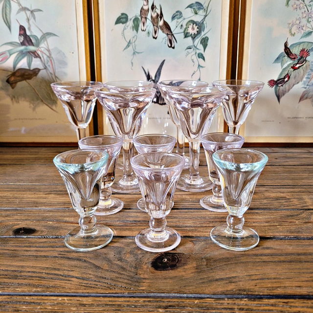 Verres bistrot vintage "voleurs" "trompeurs" (6, petit format)