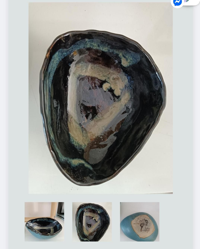 Vendu Bol triangulaire temmoku 