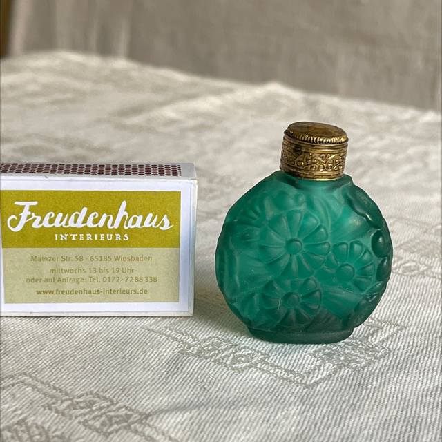 Vintage Parfum Flasche Malachit Glas