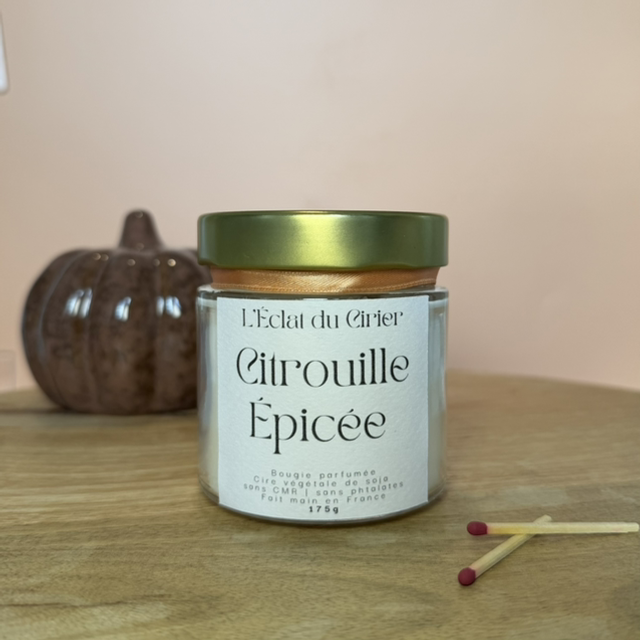 🎃 Citrouille Épicée - Bougie parfumée artisanale