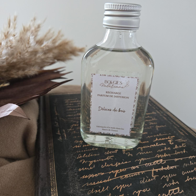 Recharge parfum de diffusion Délices des bois 100ml