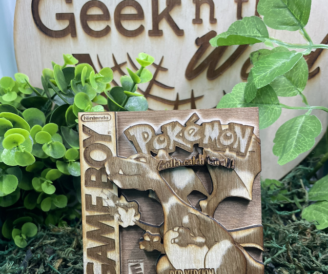 Décoration gameboy, Pokémon version rouge dracaufeu