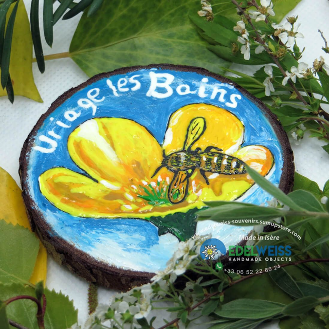 Uriage les Bains - abeille sur anémone