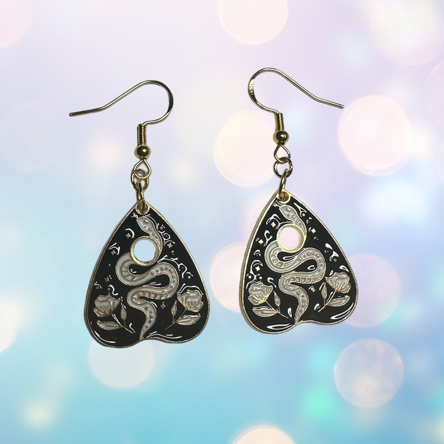 Snake Planchette Earrings 