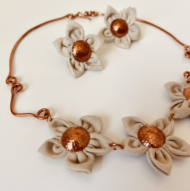 Conjunto flor de lino 🌸