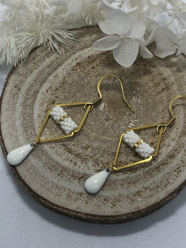 Boucles d'oreilles KATE (bicolore)