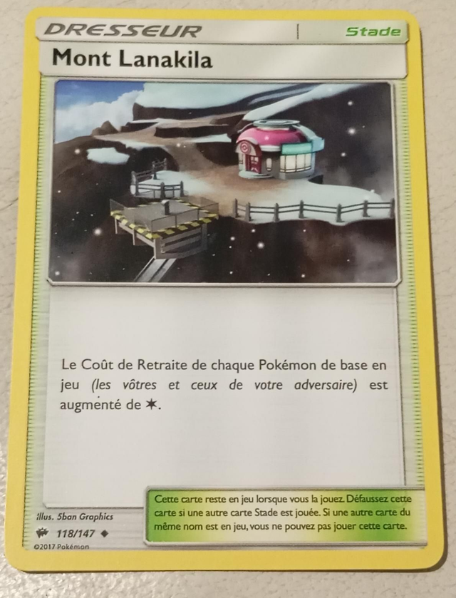 Carte pokémon Mont Lanakila 