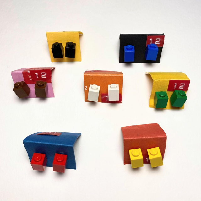 LEGO STUDS EARRINGS – different colors available