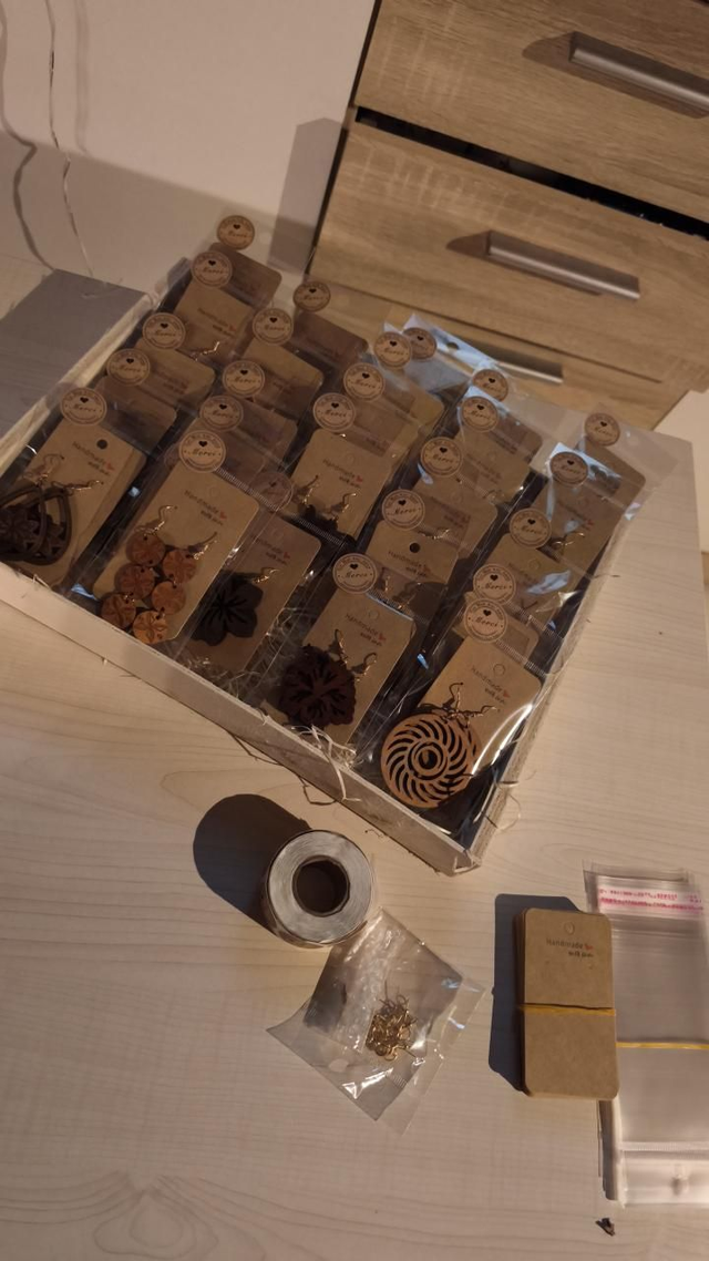 Boucles d'oreilles en bois