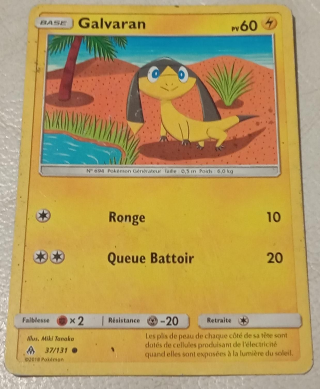 Carte pokémon Galvaran